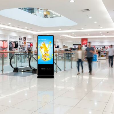 43/55 HD Vertikaler Werbe-Kiosk Innenraum All-in-One LCD-Display Berührungsschirm Interaktiver Bildschirm Digitale Beschilderung
