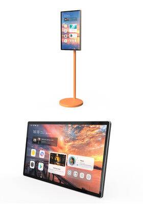 Schwarzer Touch-Tisch mit Touch-Bildschirm mit vielseitigen Lösungen für Zusammenarbeit und digitale Interaktion