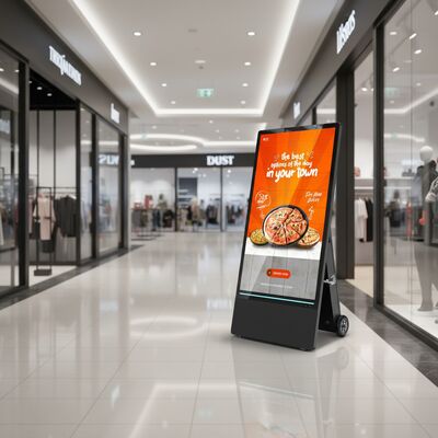 43-Zoll Stand-Touchscreen-Kiosk mit 1080p-Auflösung für interaktive digitale Beschilderung und Werbedisplays