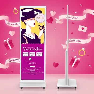 iBoard 43 Zoll Bodenstand vertikaler LCD-Touchscreen Innenraum Smart Werbebildschirm Digital Signage Werbe-Player