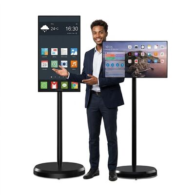 Tragbarer 32-Zoll-Android-Touchscreen-Kiosk mit kapazitivem Multitouch-Bildschirm für interaktive digitale Beschilderung