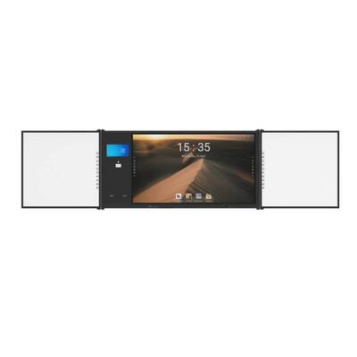 AIO 75 Zoll Smart Touch Panel Android Win-Sided Boards mit Cam Mic Mobile Stand für Tagungen Universität