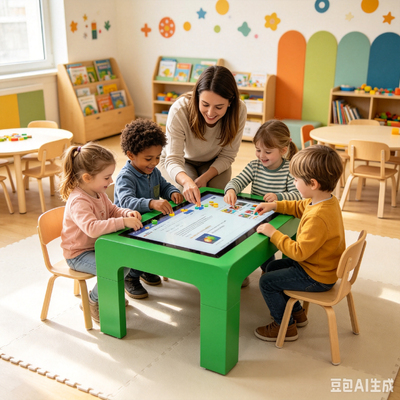 Interaktiver Touch-Tisch, intelligenter Touch-Screen-Tisch für Kinder, 43 Zoll