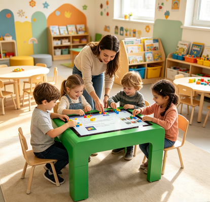 Interaktiver Touch-Tisch, intelligenter Touch-Screen-Tisch für Kinder, 43 Zoll