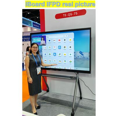 Popular Interaktive Flachplatte 55 Zoll 4k Auflösung Smart Touch mit neuem Android System Ausrüstung für das Klassenzimmer Büro Meeting