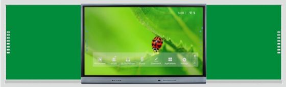 Intelligentes Blackboard 75 86 Zoll Display Multi Finger Interaktives Touch Side Bar Links Rechts Brett für Klassenzimmer Schüler