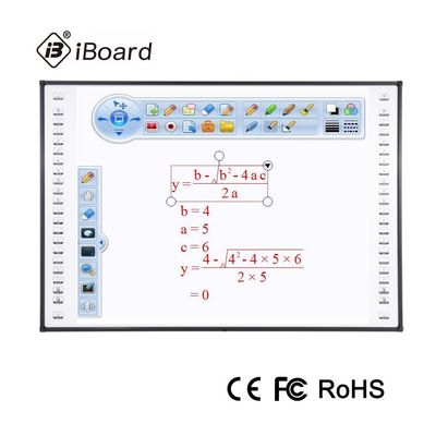 Keramisches 80 Zoll-Infrarotnote Whiteboard DC 4.7V an der Wand befestigt