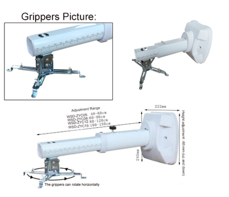 Unterschiedlicher Größen-Projektor-Schienenplatten-Projektor-Arm-Berg für das Unterrichten von Whiteboard