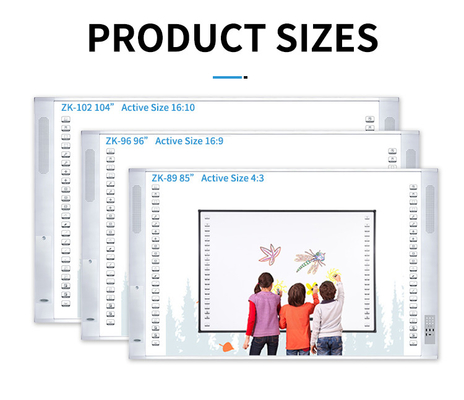 China Factory Direct All-in-One Interaktiv 20Touch Point IR Infrarot Keramik 96 Zoll Dual System Smart Boards Lautsprecher 16:10 Seitenbalken Projektor Boards Für die Universität Schule Mit Lehrsoftware