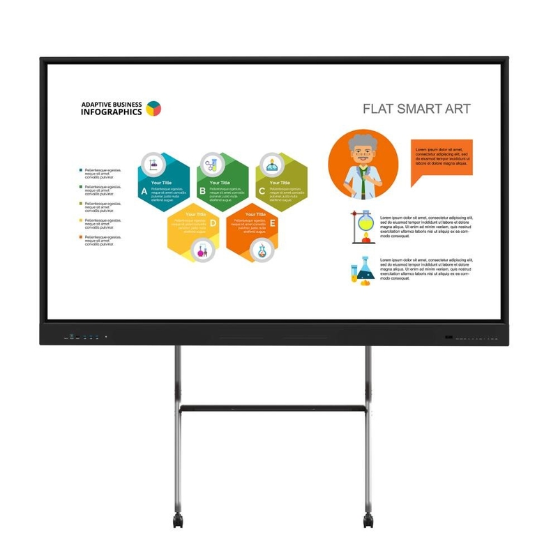Android System 11 13 Interaktives Flachbildschirm WIFI Bluetooth Hotspot USB TYPE-C Smart Boards Fernseher für die Campus-Schule