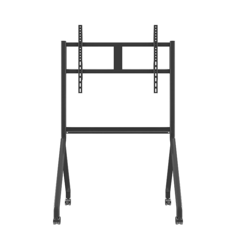 Aluminiumlegiertes Stahl mobile TV-Stand verstellbarer Trolley für Smart-TV-Monitore Spielbildschirm 65 bis 86 Zoll