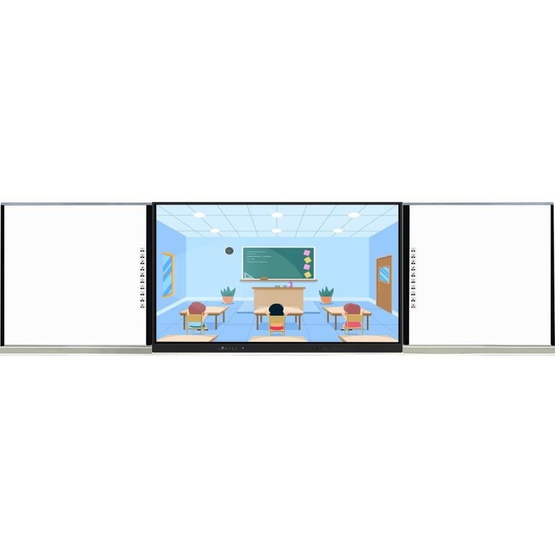 75 86 98 Zoll ABA-Typ Intelligentes Smart Touch Panel mit seitlichen Boards Android PC Kamera Mikrofon System alles in einem für den Unterricht Zoom-Teams treffen mit WiFi-Software