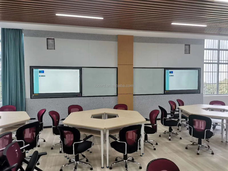 Iboard Interaktives Whiteboard 98 105 110 Zoll 4K Auflösung Aluminiumrahmen mit Lehrbüro-Software Zoom-Teams Tagungskamera Mikrofon Optional für Büro Klassenzimmer