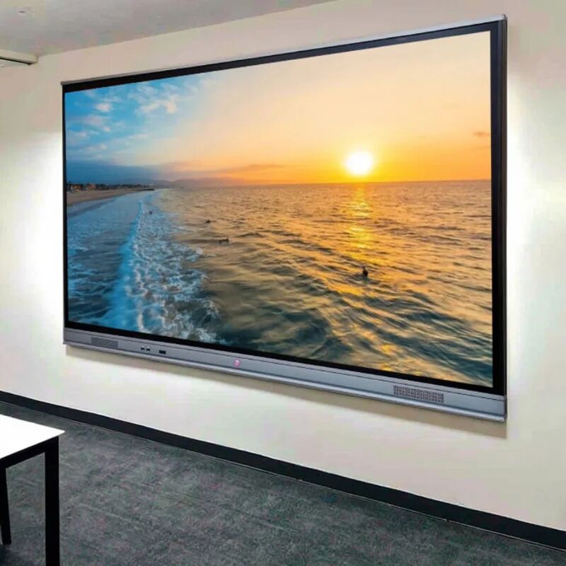65-Zoll-interaktives Panel für Präsentationsleistungen mit Wifi Bluetooth Whiteboard-Software eingebaut für den Klassenzimmer-Treffraum Weiß/Schwarz Schrankfarbe