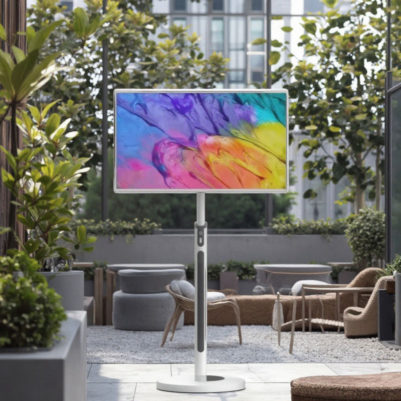 IBoard 32 Zoll tragbare wiederaufladbare Smart TV mit Kamera Batterie Touchscreen Monitor Interaktives digitales Display für das Home Office