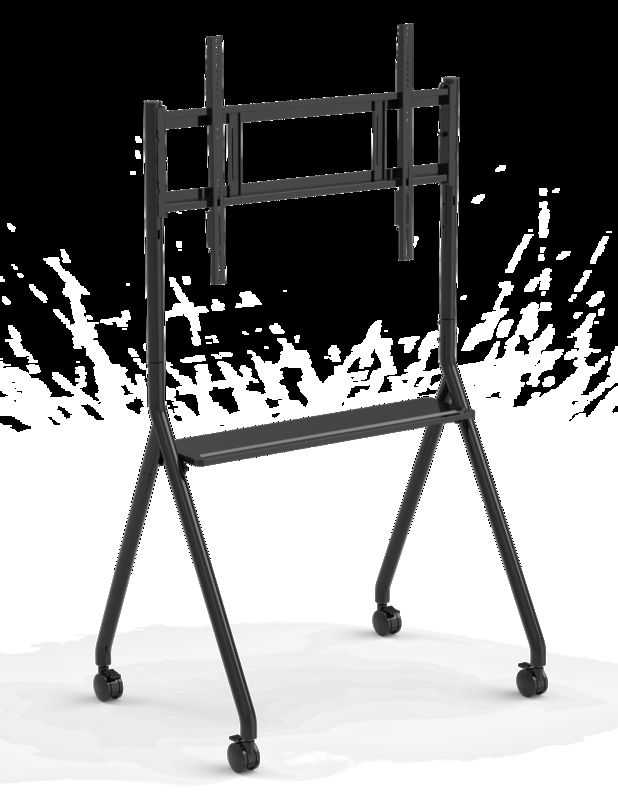 Neu ankommender interaktiver Whiteboard-Ständer, beweglich, für 42 bis 75 Zoll TV-Monitor, hebbarer mobiler Ständer, max. Tragfähigkeit 60 kg, leistungsstarke Rollen, leicht zu bewegen, für interaktiven Whiteboard-Mobilständer