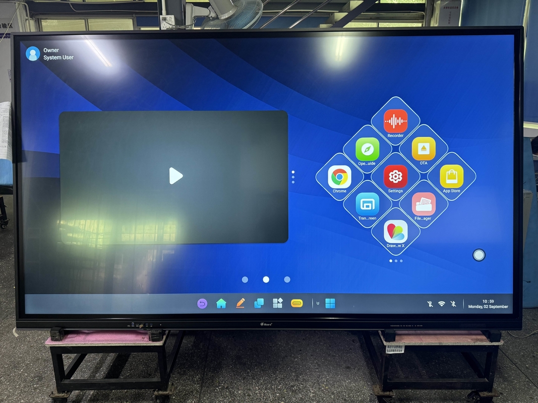 Großhandel Infrarot-Touch-Technologie Interaktiver Touchscreen-Monitor 150W Stromverbrauch 178° Betrachtungswinkel Eingebautes Android 13 14 Zur Auswahl Schulbildungsausrüstung