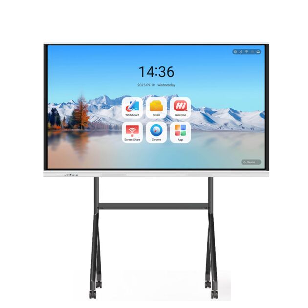 75 Zoll 4K Auflösung Interaktives Whiteboard mit 20-Punkt Multi-Touch Smart Touchscreen für Bildung und Meetings