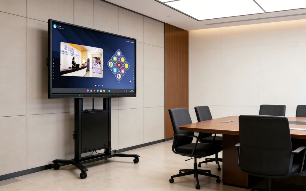 Elektronisches Kraftfahrzeug für 65-86 Zoll Smart TVs mit einstellbarer Höhe und 100 kg Maximalgewicht