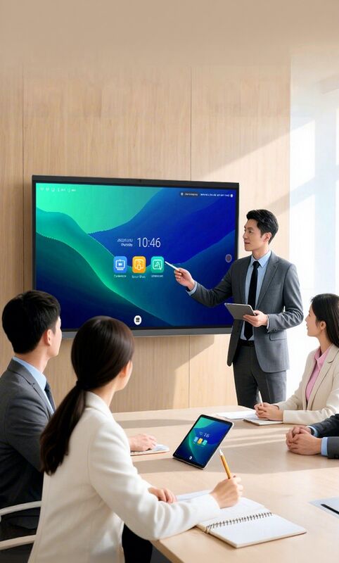 75 Zoll 4K UHD Interaktives Flachpanel mit 20-Punkt-Multitouch und Android 9.0 OS Smart Board