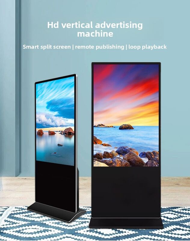 43/55 HD Vertikaler Werbe-Kiosk Innenraum All-in-One LCD-Display Berührungsschirm Interaktiver Bildschirm Digitale Beschilderung