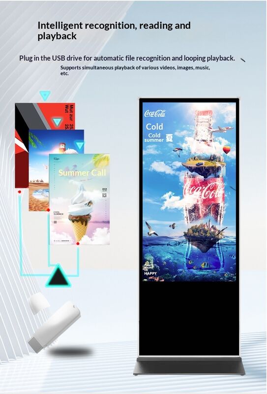 Digital Signage mit Betrachtungswinkel >178° und Lagertemperatur -20℃ bis 60℃ mit Cloud-basiertem oder lokalem CMS