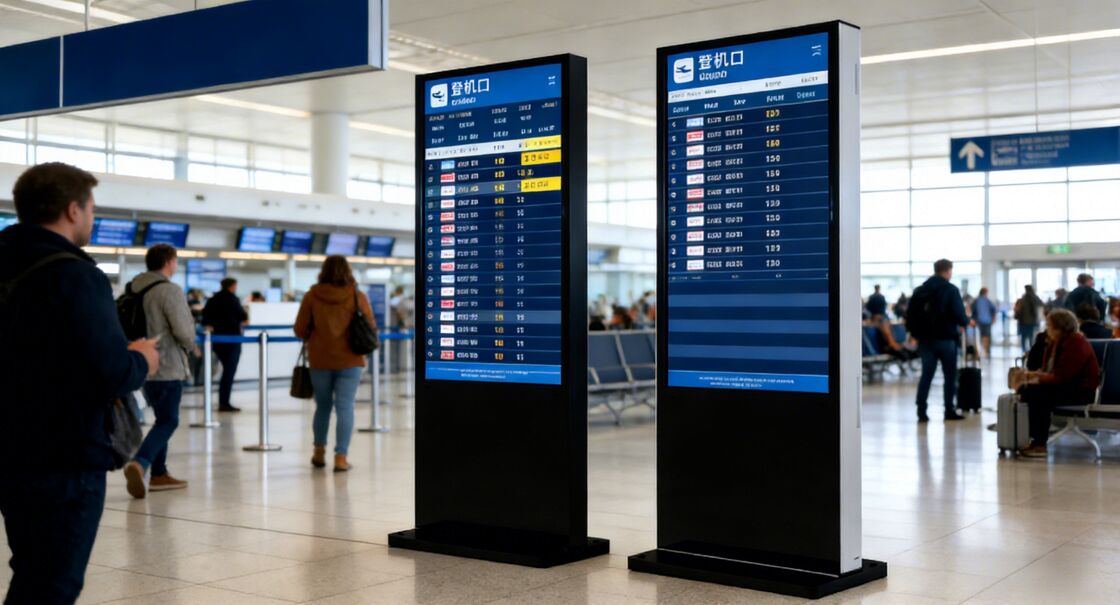 43-Zoll-Schwarz-Display-Modus Digitale Beschilderung mit Fernverwaltung von Inhalten und angepasster Bildschirmgröße für eine verbesserte Werbeanzeige