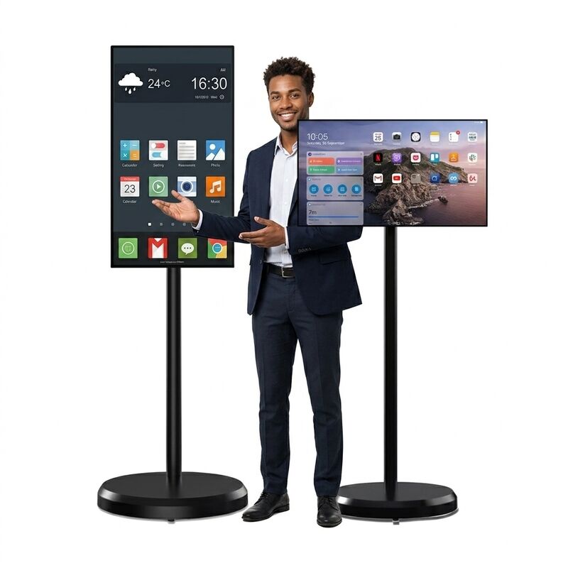 Tragbarer 32-Zoll-Android-Touchscreen-Kiosk mit kapazitivem Multitouch-Bildschirm für interaktive digitale Beschilderung