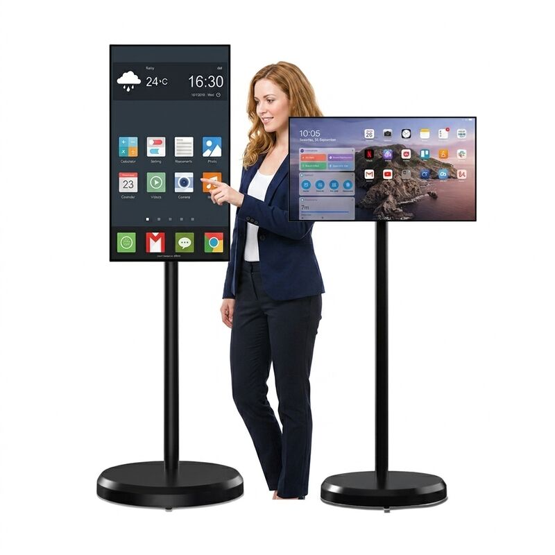 27 Zoll Touchscreen Kiosk mit 10W2 Lautsprechern für interaktive öffentliche Verkehrsinformationen