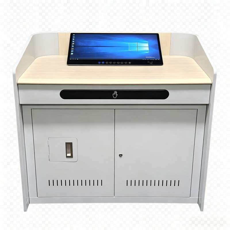 23.8 Inch Digital Podium Touch Table Desk Cabinet For Classroom Teaching Office Meeting