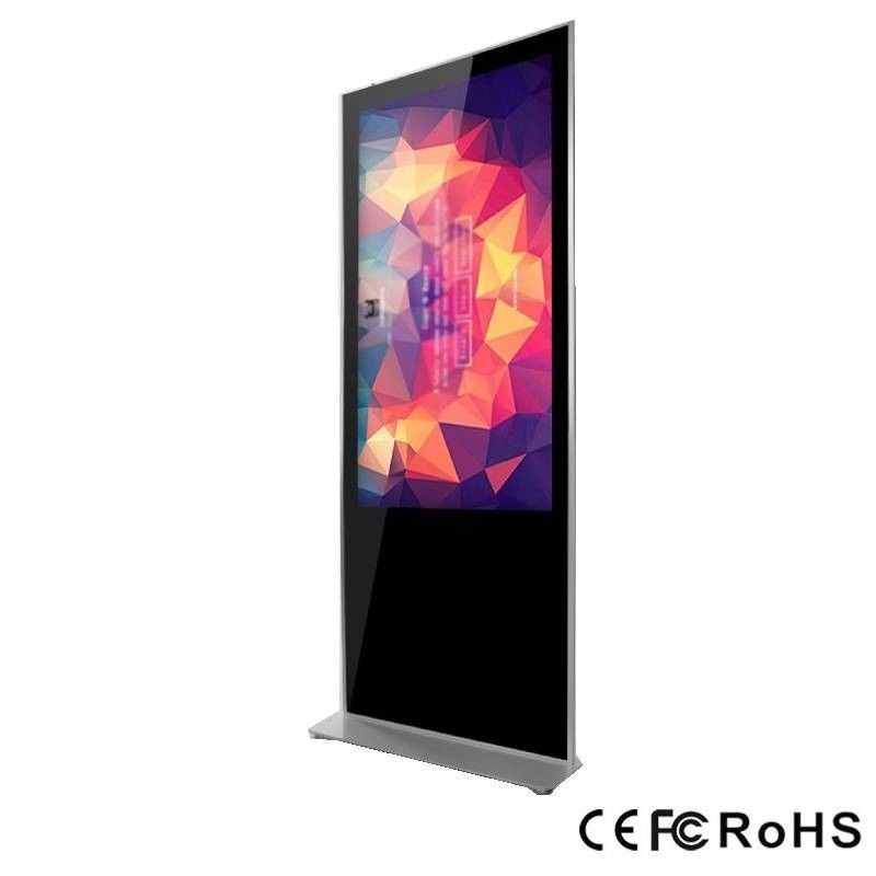 Werbeausrüstung Kapazitiver Touchscreen Digitale Beschilderung Kiosk Boden stehendes interaktives LCD-Display