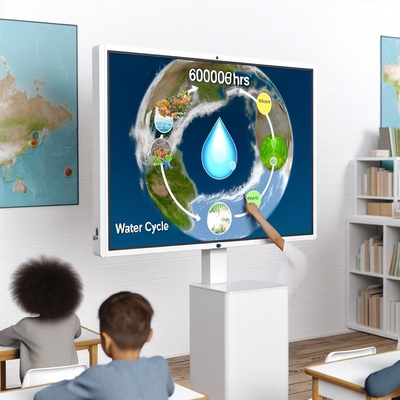 60000 Stunden Lebenszyklus Interaktives Flat Panel für Bildung in Weiß