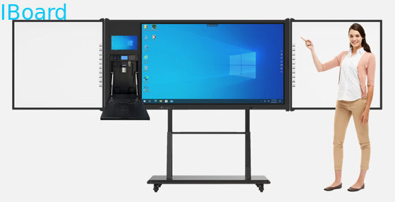 4K Ultra HD Interaktive Flachplatte mit 20 Touchpoints und integrierten Lautsprechern für Bildung