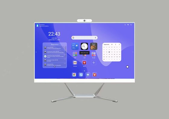 Factory Direct 21.5' 23.8' 27 Zoll Desktop Monitor mit eingebauter Webcam All-in-one Android und Win System Kapazitiv berührbar