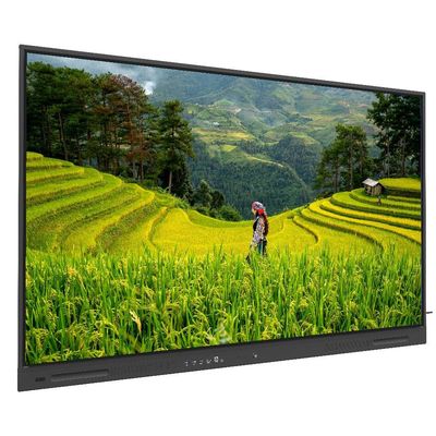 Interaktive Flachplatte 75 Zoll Android 14 OPS PC WLAN BT USB RJ45 Touch Software Smart Board für Schulbildung Schulbildungssitzung
