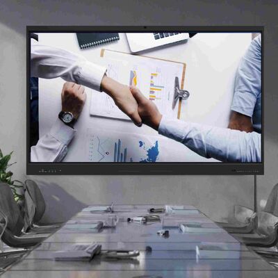 Interaktiver Flachbildschirm-Touchscreen-Monitor Smart Board mit eingebauter Kamera und Mikrofon für Konferenzen und Unterricht
