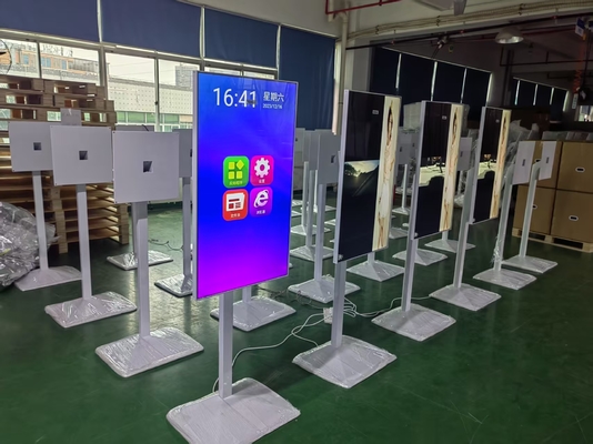 Großhandel mit Bestellscan 23,8 Zoll 27 Zoll 32 Zoll Stand-Digital Signage Display Werbe-Standkiosk Kapazitiver Touch mit Android- oder Windows-System