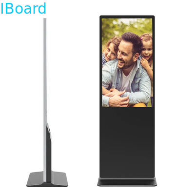 Freistehende digitale Beschilderung mit 500-2500 Nits Helligkeit und 16,7M Farb-LCD-Display für Innenwerbung