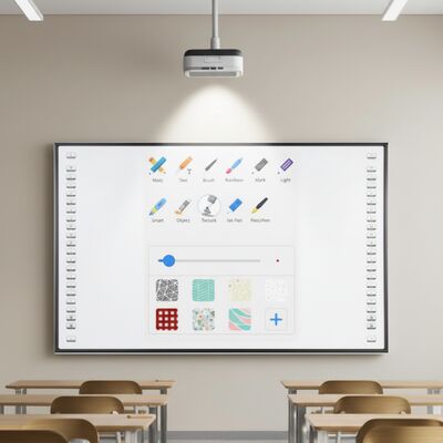 86 Zoll Interaktives Whiteboard mit 20-Punkte-Kapazität-Touchscreen und 8-MP-Pixel-Visualisierer für Konferenzen und Bildung