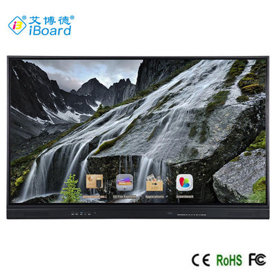 65 Zoll LED wechselwirkendes Whiteboard, Noten-Punkt-schwarze Infrarotfarbe Androids 9 Smart Flachbildschirm-10/20