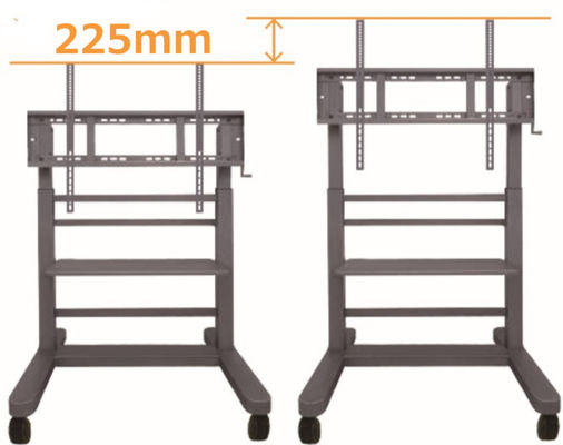 40 Kilogramm wechselwirkende Whiteboard-Stand-Flachbildschirm-Wagen-Aufzug-stumme Gießmaschinen-bewegliche Wagen Fernsehstand-