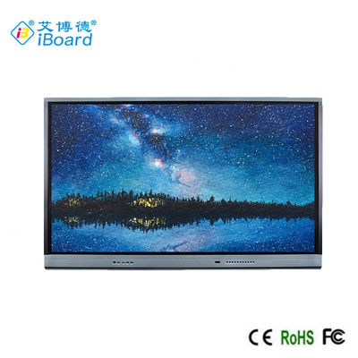 An der Wand befestigter 75 Zoll wechselwirkender Whiteboard-PC, Android 8, Aluminiumlegierungs-Rahmen-Flachbildschirm für das Treffen von Darstellung